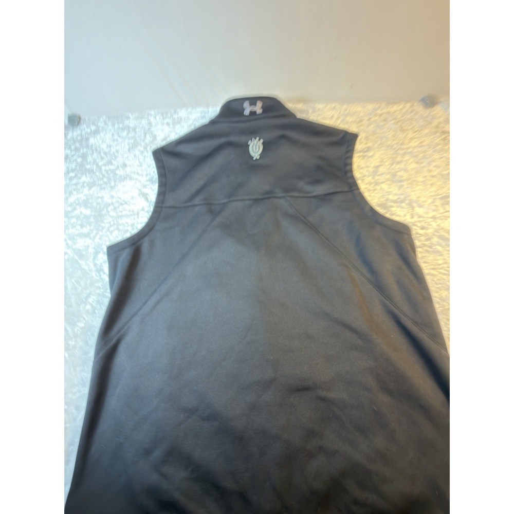 Under Armour Vest Mens XL Black Softshell Fleece Golf Full Zip Ulen NWOT - Picture 4 of 8
